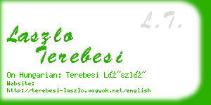 laszlo terebesi business card